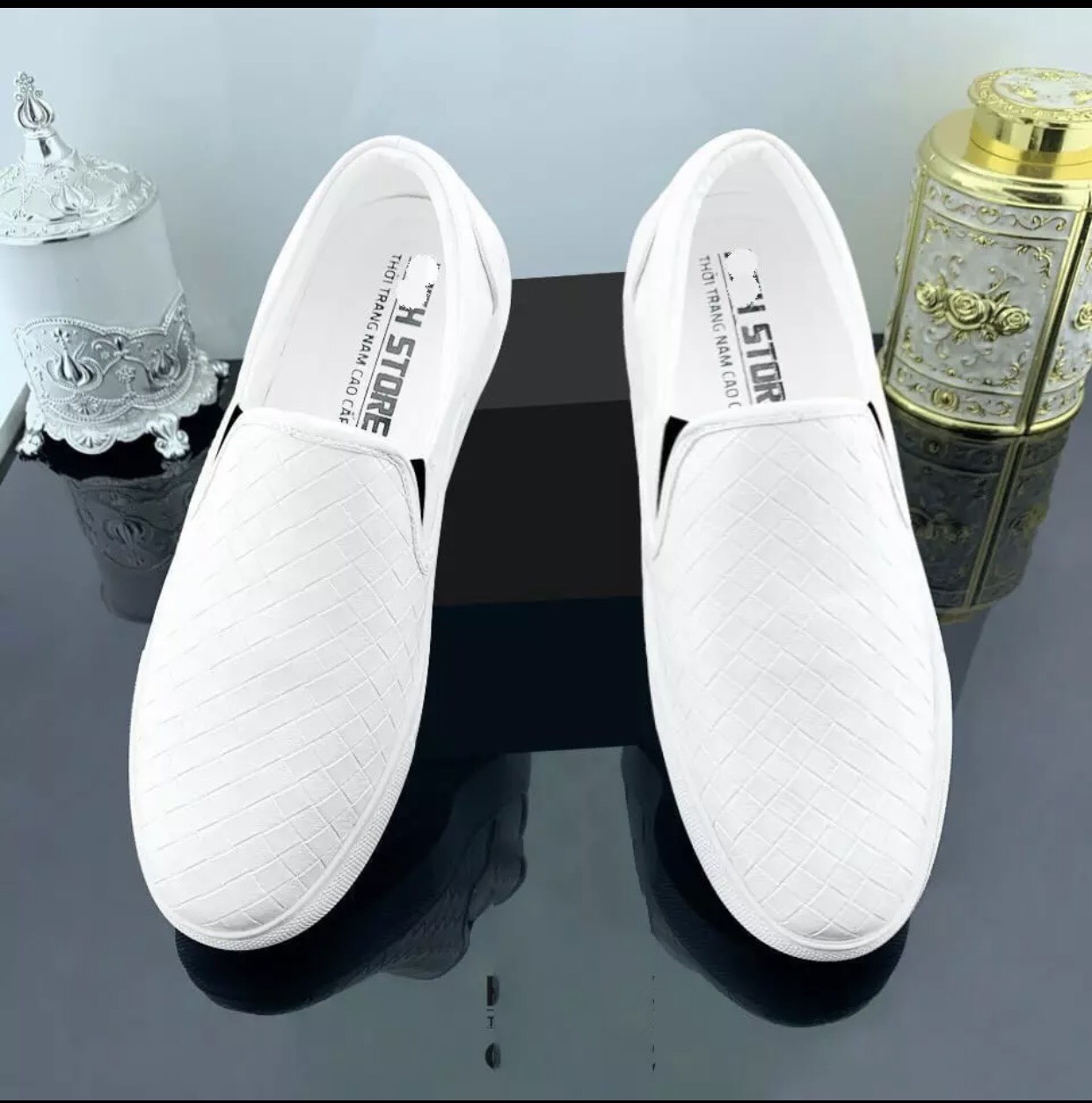 [Hoàn Tiền 15%]Giày lười, Giày Slip On Nam cá tính
