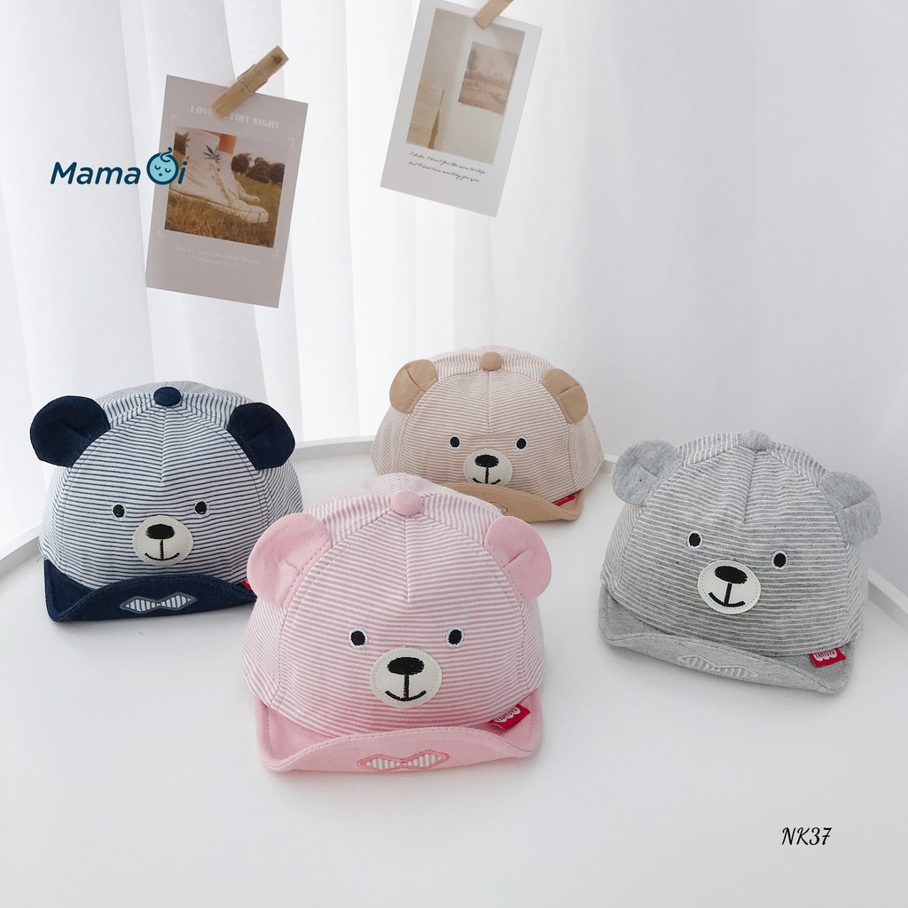Nk37 nón kết gấu nhỏ đáng yêu cho bé từ 4 -15 tháng của mama ơi