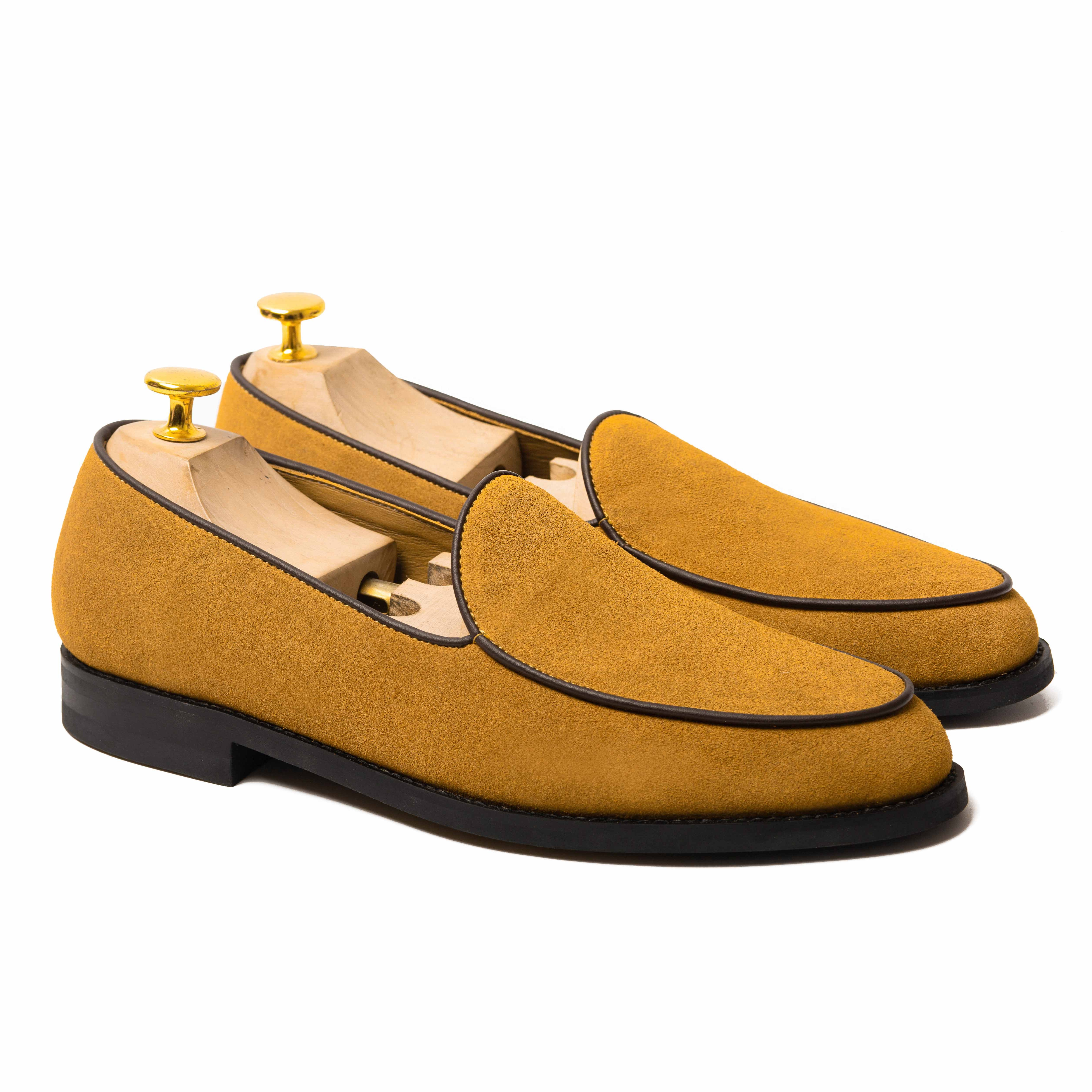 Giày lười vicenza loafer đế êm, nhẹ như giày thể thao, da bò thuộc italia, màu be thương hiệu don italiano