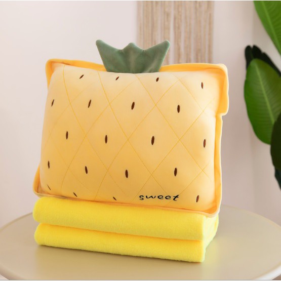 Bộ chăn gối văn phòng Cua xinh, Trâu xinh, Khủng long đáng yêu. Gấu bông đẹp cho bé 2in1