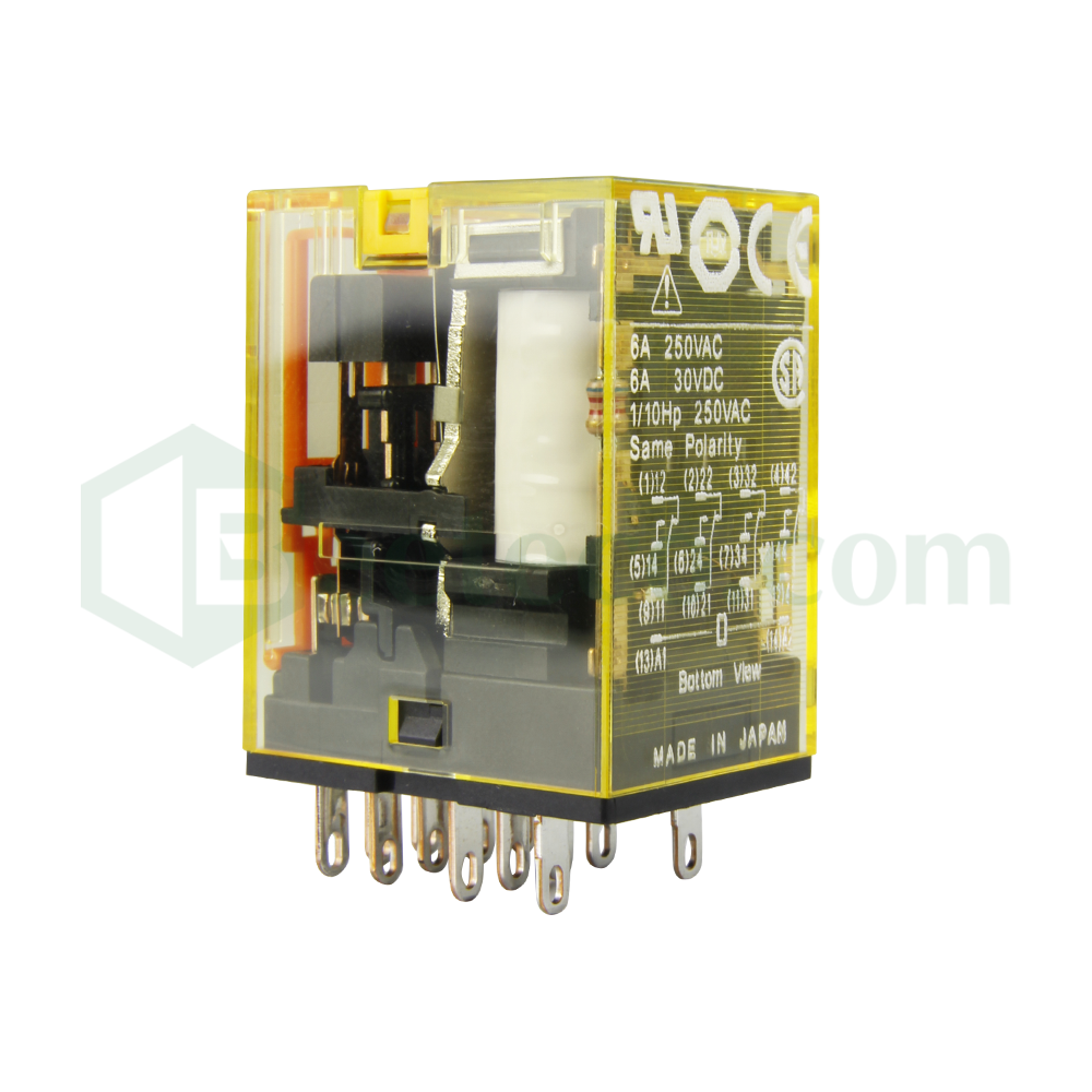 RU4S : Relay trung gian Idec RU4S, loại tiêu chuẩn, 14 chân dẹp, 6A, 4 cực, có đèn