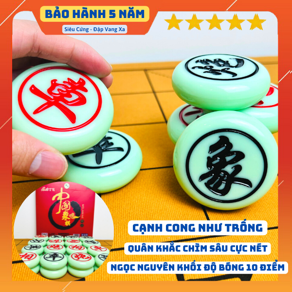 Bộ Cờ Tướng Cao Cấp Bằng Ngọc Xanh Siêu đẹp Siêu sang Siêu Bền size 40-50-60-70