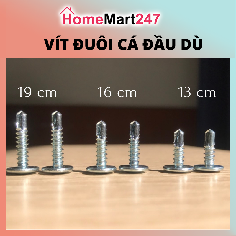 Vít đầu dù đuôi cá tự khoan chuyên bắn tôn