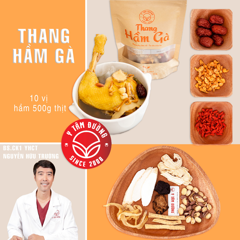 Thang hầm gà - Gói gia vị tiềm gà - Dưỡng sinh bồi bổ, tăng cường sức khỏe