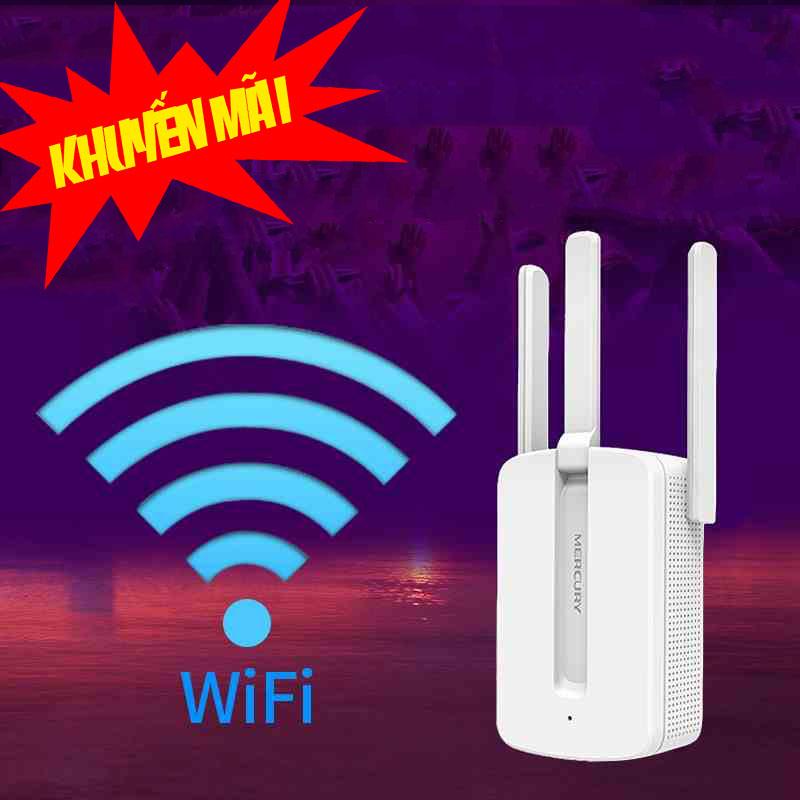 Bộ kích sóng wifi mercury 3 râu mw310re - tăng sóng wifi,kích wifi , cực mạnh -giảm cực sốc sale 50% bh uy tín bới tech modern