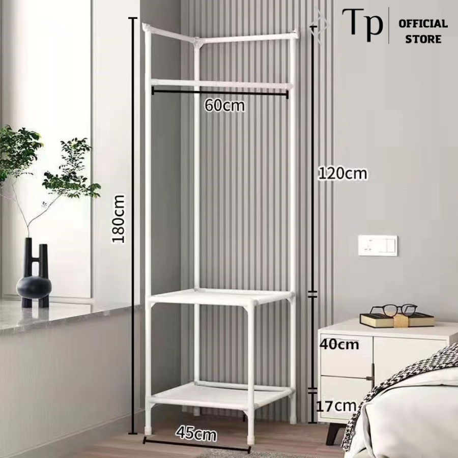 Kệ chữ V, Kệ để đồ góc tường Khung kim loại không rỉ nhập khẩu có thể tháo rời