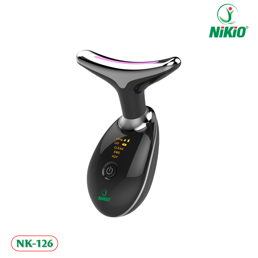  Máy Massage Nâng Cơ Làm Trẻ Hóa Da Mặt Cổ Nikio NK-126 - Công Nghệ Điện Di EMS Rung Nóng Ion Và Ánh Sáng IPL 