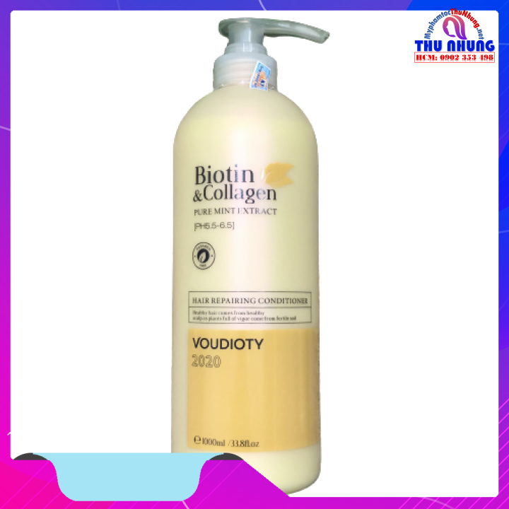 Dầu xả biotin collagen voudioty repair phục hồi kích thích mọc tóc 1000ml