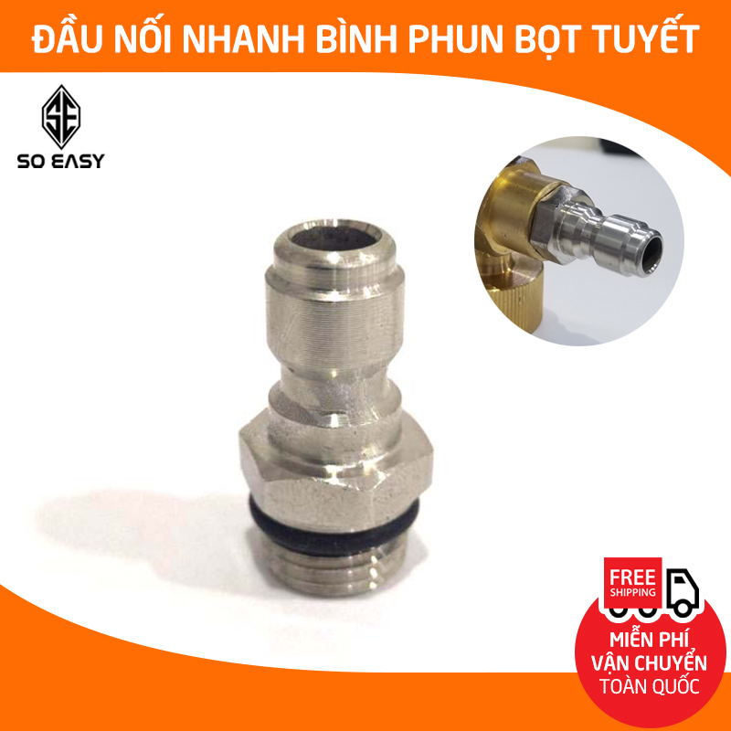 Đầu đực nối nhanh ¼ inch – đầu nối súng phun với béc xịt rửa, bình phun bọt tuyết máy rửa xe cao áp, máy rửa xe gia đình C0004-29