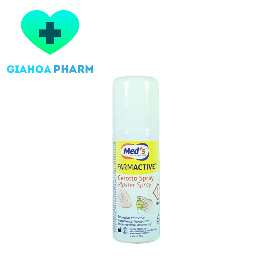 Xịt phủ vết thương (Băng vết thương dạng xịt) Farmactive Spray