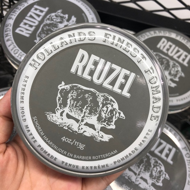 Reuzel Extreme Hold Matte Pomade Hair Styling Wax gray super strong hold
