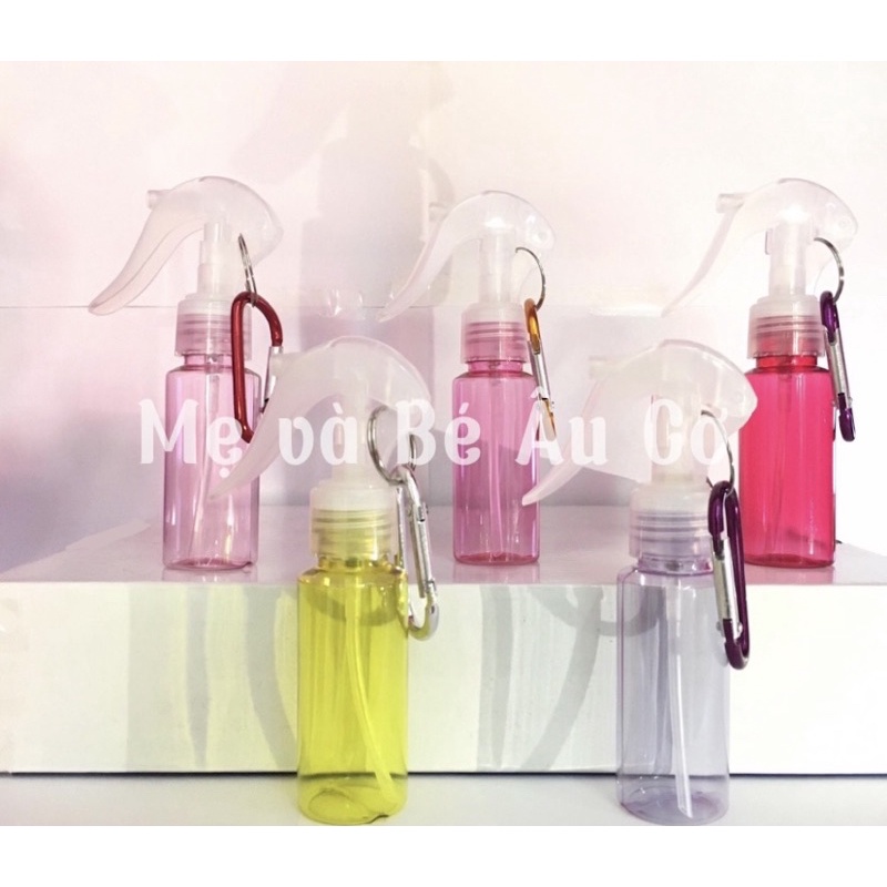 Chai xịt mini 60ml có móc khoá-Bình xịt phun sương/xịt cồn/xịt khuẩn/treo xe - Bafree Store
