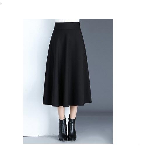 Chân váy xòe dài thiết kế, chân váy xòe dài vintage, chân váy dài midi, chân váy xòe dài đen
