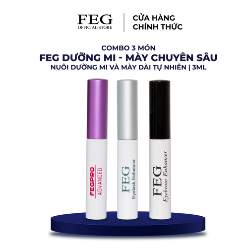 Combo 3 món: Serum Dưỡng Mi FEG Pro Advanced 3ml, Serum Dưỡng Mi FEG Eyelash Enhancer 3ml và Serum D