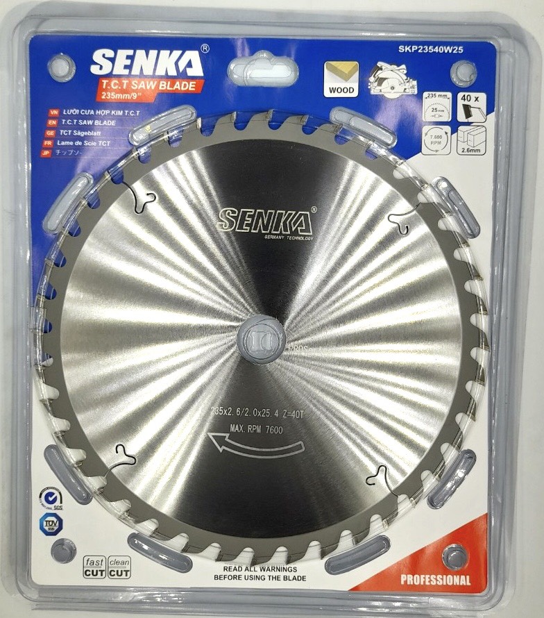 1PC SENKA professional ATB TCT saw blade 9''/235mm [select 24/40/60 teeth]