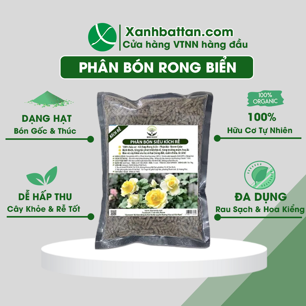 Phân Rong Biển Siêu Kích Rễ Kích Mầm Docneem Túi 1 Kg