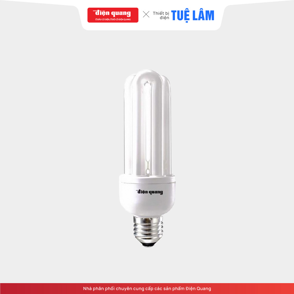 Đèn compact điện quang đq-cfl-3u-t4-14w-dl-e27- bảo hành chính hãng 12 tháng