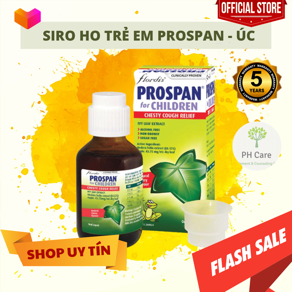 Siro Ho cho trẻ em Flordis Prospan For Children 100ml của Úc