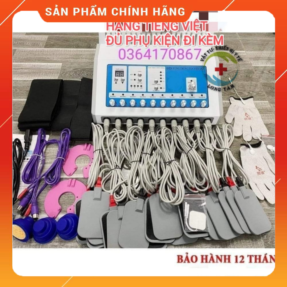 Máy điện xung trung tần 10 cổng - bảo hành 12 tháng
