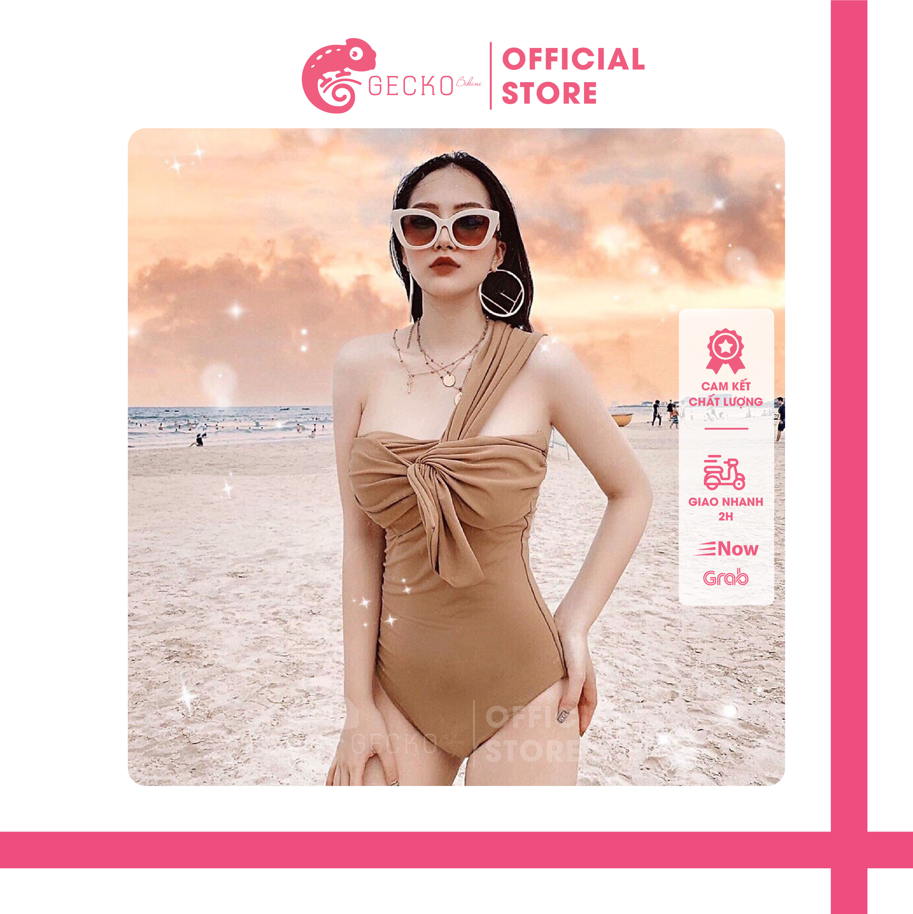 Bikini đồ bơi 1 mảnh lệch vai nâng ngực gk0110