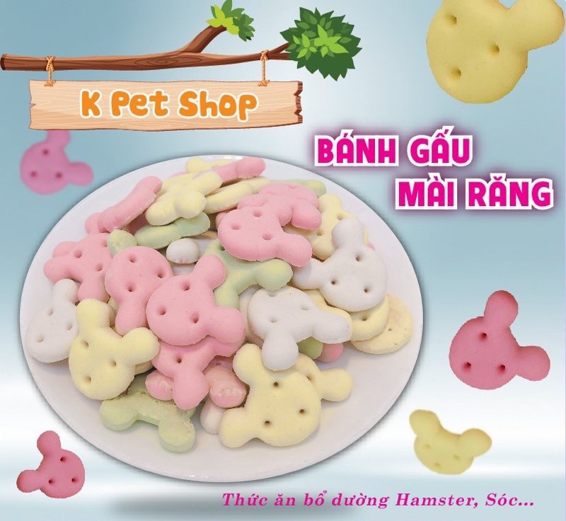 Bánh gấu - bánh xương mài răng hamster 🐶 mài răng thức ăn hamter