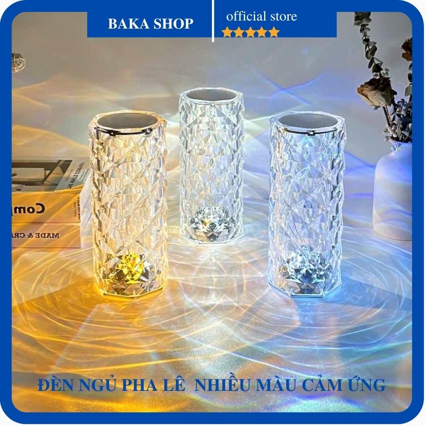 Đèn ngủ pha lê cảm ứng 16 màu tặng kèm điều khiển từ xa, đèn chiếu sáng hoa hồng sang trọng, đèn kim cương pha lê trang trí phòng ngủ, phòng khách, đèn led decor điều chỉnh ánh sáng, đèn pha lê, đèn ngủ 3D.