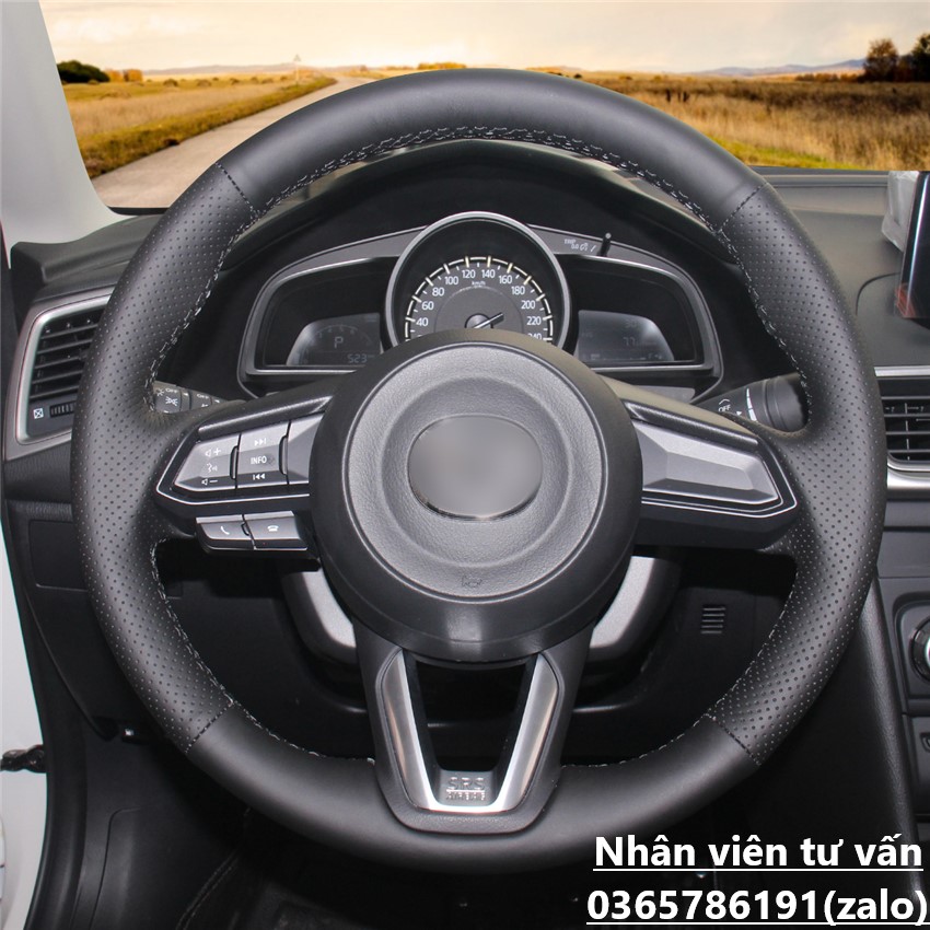 Bọc vô lăng xe mazda 2 2019-2022, mazda 3 2017-2019, mazda 6 2018-2022, mazda cx5 2018-2022, mazda cx8 2018-2022
