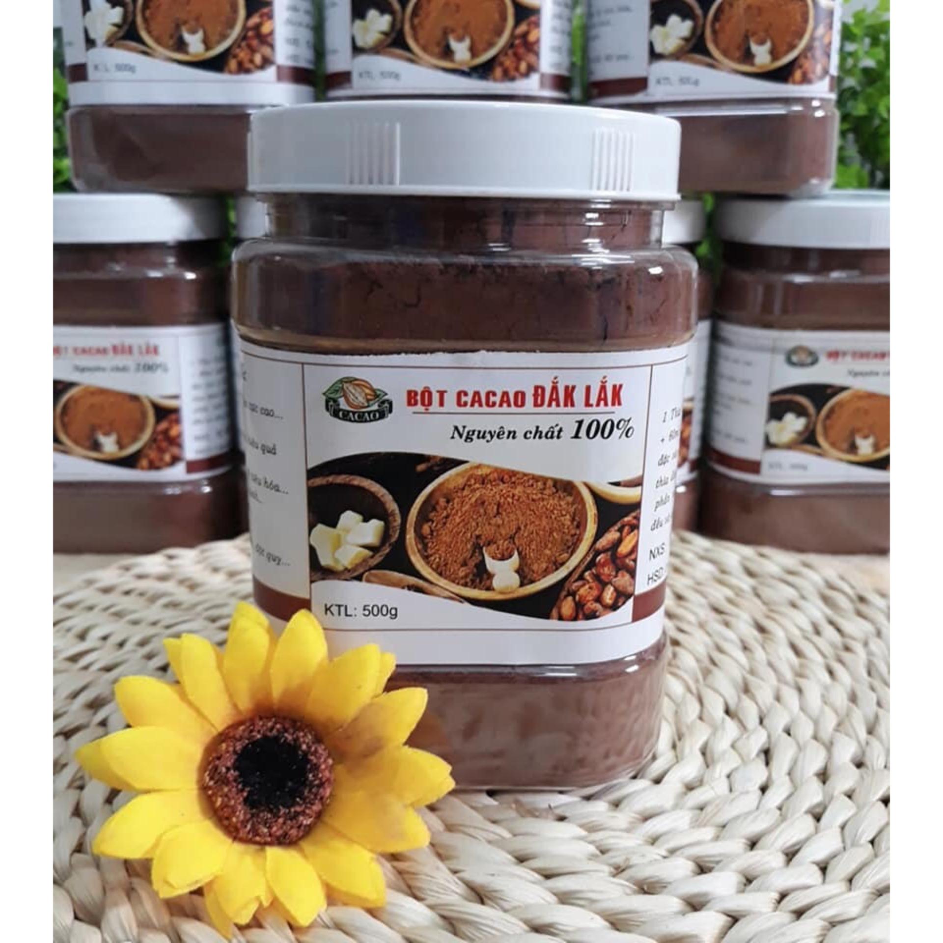 Hộp 500gr Bột cacao Dăk Lăk nguyên chất 100% LOẠI ĐẶC BIỆT
