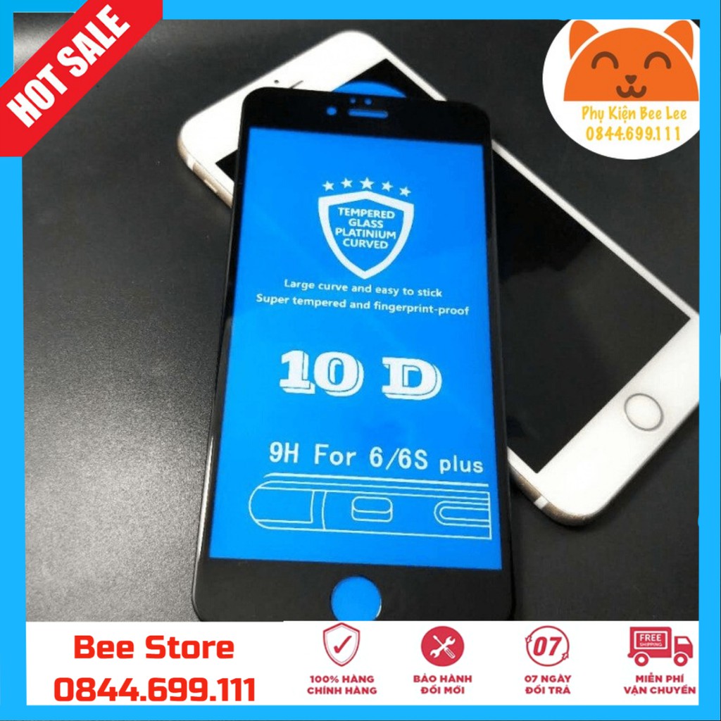 Cường lực 10d full màn cho các đời iphone