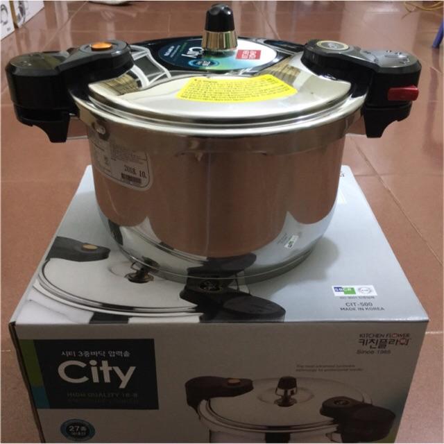 Nồi áp suất ga hàn quốc kitchen flower city cti-500
