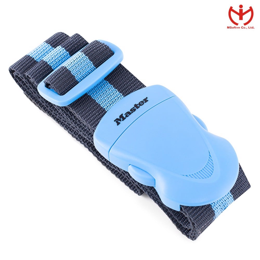 Dây đai ràng vali master lock 4700 eurd blu màu xanh dương không có chức năng khóa - msoft