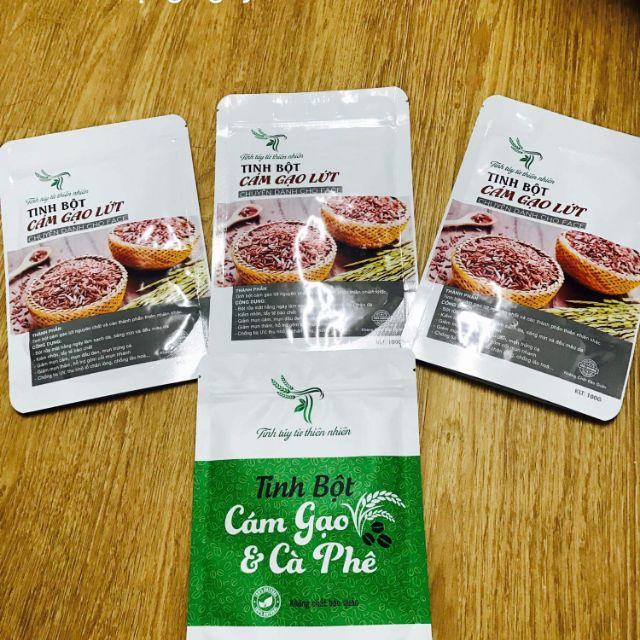 Combo 3 Tinh bột cám gạo lứt Tặng 1 cám gạo cafe