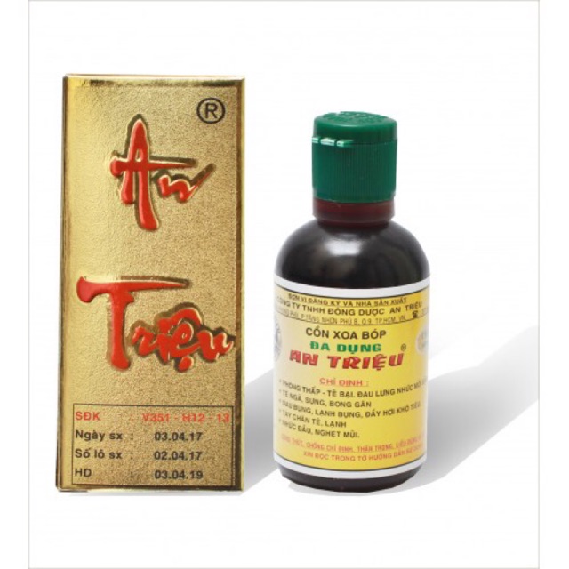 Cồn xoa bóp đa dụng An Triệu - Chai 60ml
