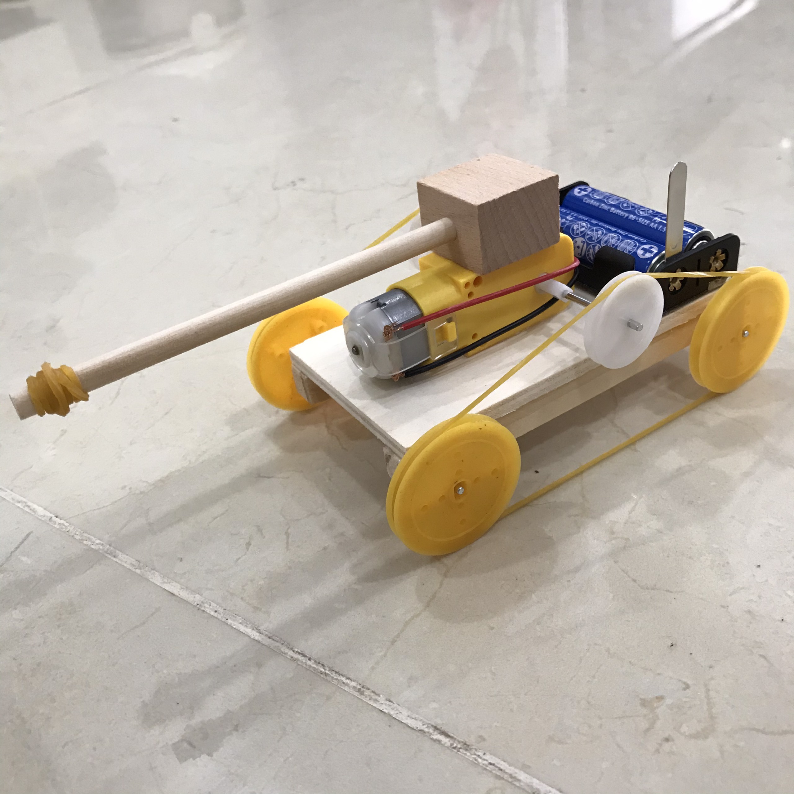 Bộ lắp ghép xe tăng thí nghiệm khoa học theo phương pháp giáo dục steam stem đồ chơi bằng gỗ Stem34.5