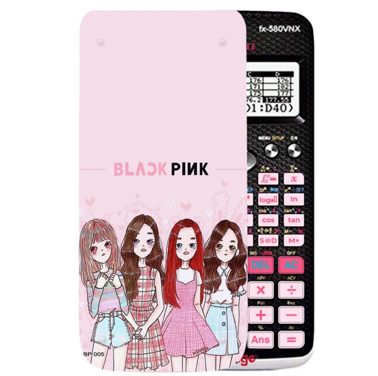 Miếng dán decal dán máy tính casio/vinacal in theo yêu cầu hình Blackpink/BTS/EXO