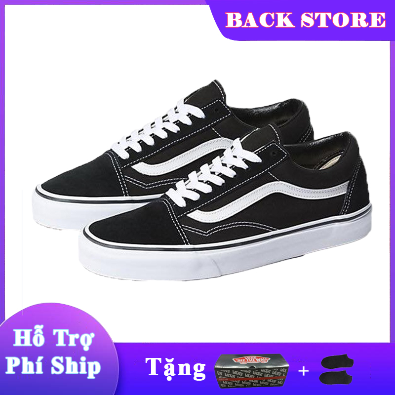 [HCM]Giày thể thao sneaker nam nữ Vans Old Skool đen[ Tặng Box + Vớ ]