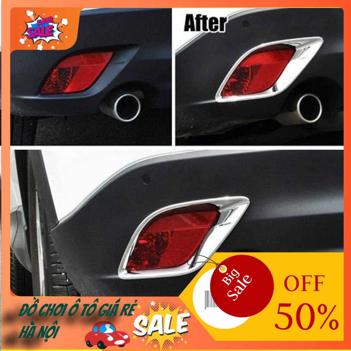 Ốp viền đèn gầm sau cao cấp cho xe mazda cx5 2015 - 2017