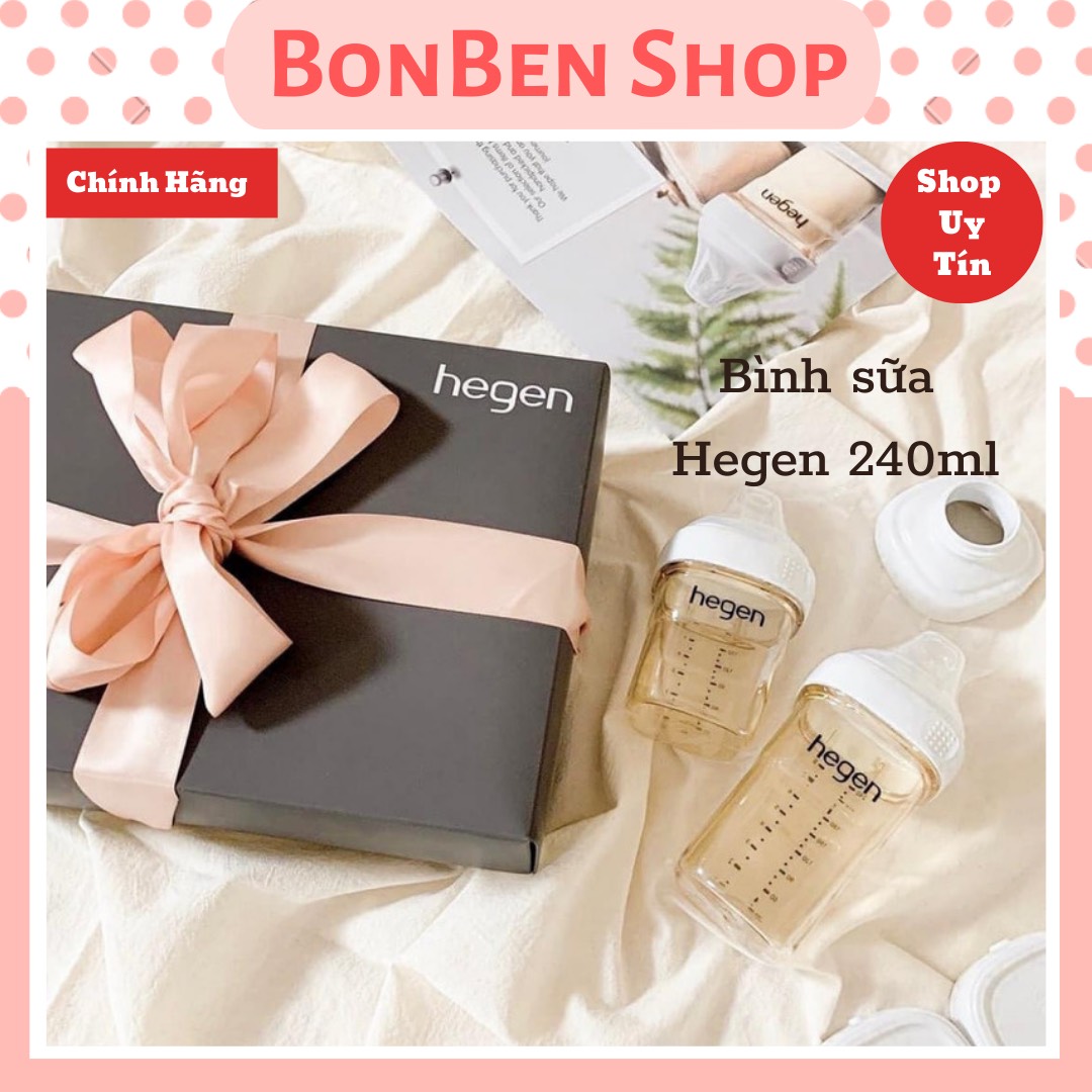 BÌNH SỮA HEGEN CHÍNH HÃNG CHẤT LIỆU NHỰA PPSU CAO CẤP, AN TOÀN CHO BÉ; DUNG TÍCH SIZE 240ML, BONBEN SHOP CAM KẾT HÀNG CHÍNH HÃNG