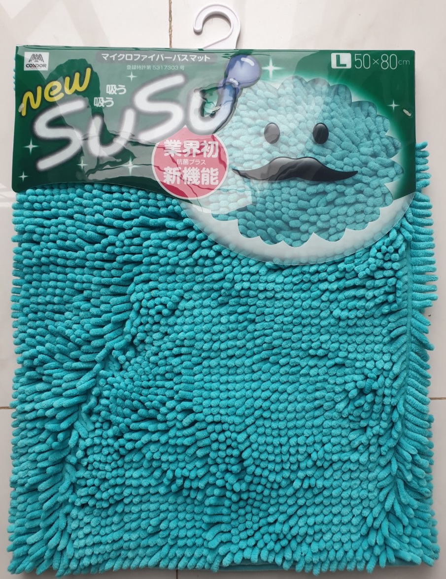 THẢM CHÙI CHÂN NHÀ TẮM CAO CẤP SUSU- SAN HÔ SỢI MICROFIBER SIÊU THẤM HÚT-CONDOR-SIZE LỚN 50X80CM