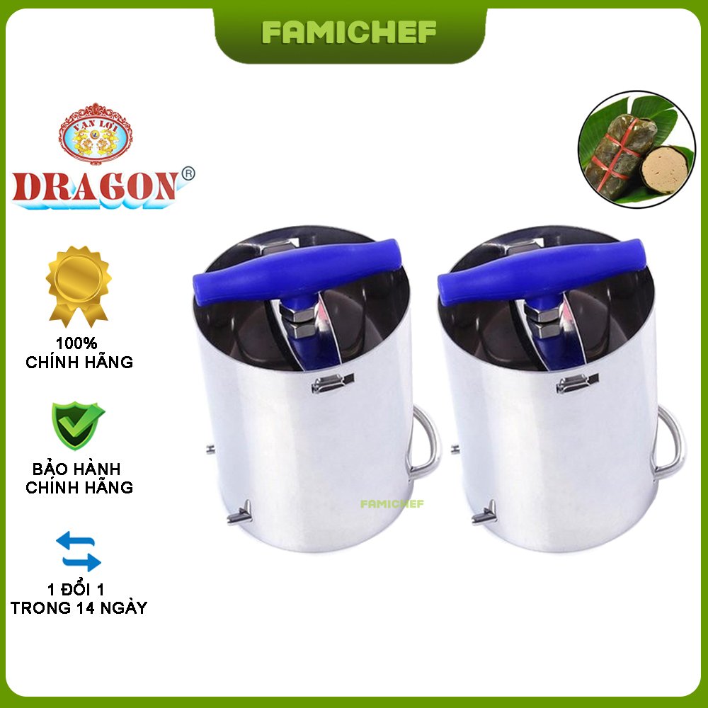 Bộ 2 khuôn làm giò chả dragon d038 - loại 0.5kg
