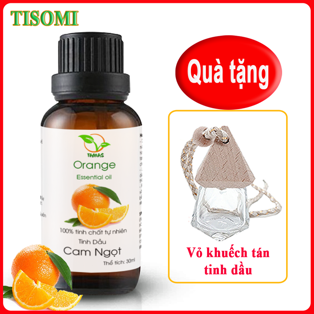Tinh dầu Cam Ngọt TAMAS, Tinh dầu xông phòng, khử mùi, tạo hương thơm tươi mát, giúp thanh lọc không khí cho giấc ngủ ngon, tinh dầu dùng cho máy xông tinh dầu, đèn xông tinh dầu, máy phun sương, dùng treo xe, treo tủ quần áo