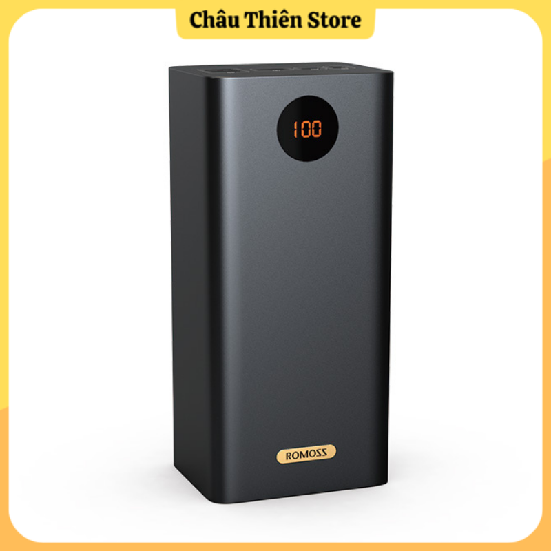 Sạc dự phòng 60000mAh, ROMOSS PEA60, công nghệ sạc siêu nhanh SCP 22.5W, Màn hình LED sắc nét, dung lượng lớn, sạc nhanh 3 đầu Micro USB, Type-C, Lightning, tương thích nhiều dòng iPhone, Samsung, Oppo, Xiaomi, Huawei, bảo hành 12 tháng