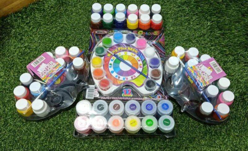 Màu nước vẽ tranh cho bé An toàn - không độc hại màu đẹp mịn sáng dùng vẽ trên giấy tô tượng- Tặng kèm cọ vẽ