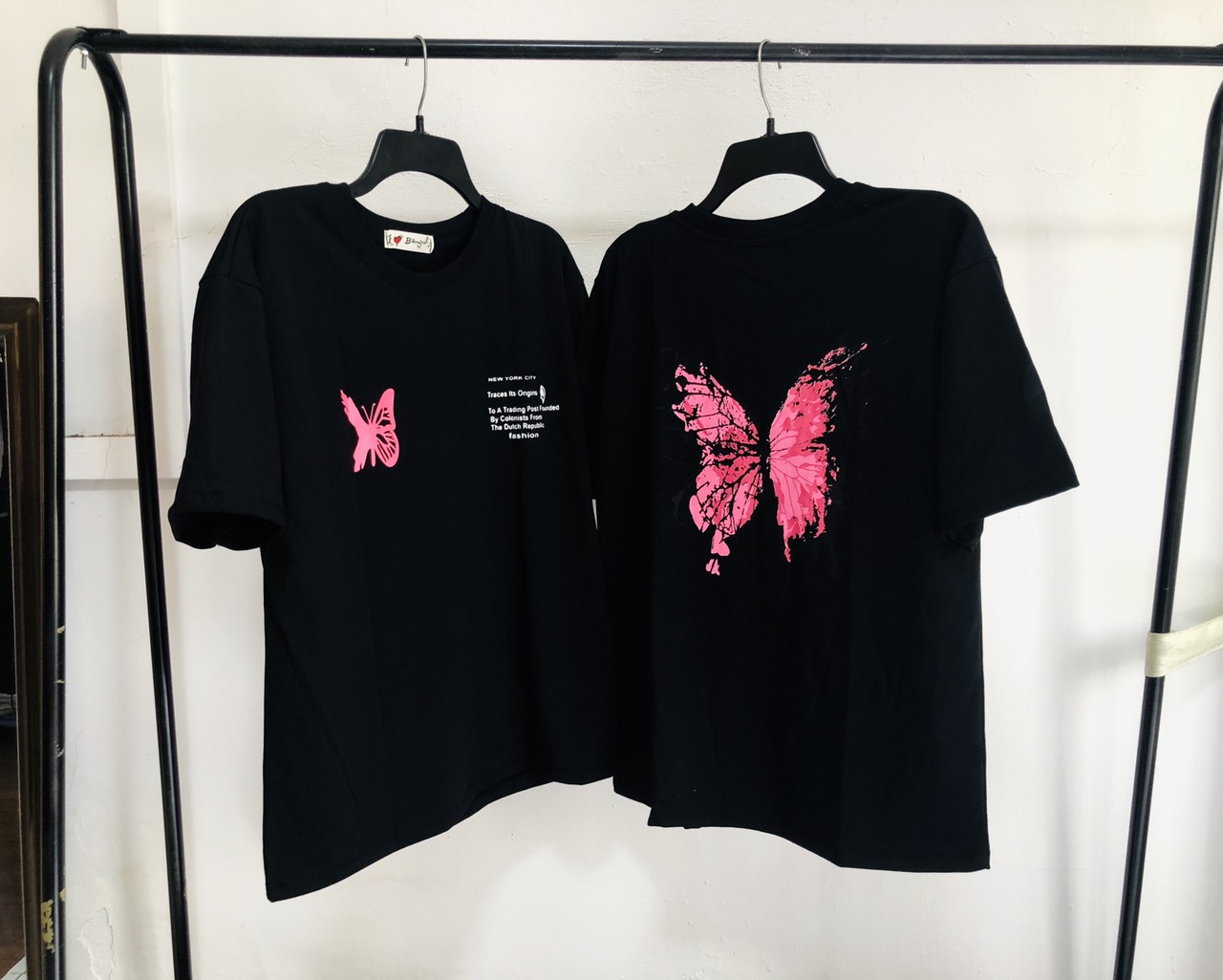 Áo thun bướm tay lỡ form rộng unisex