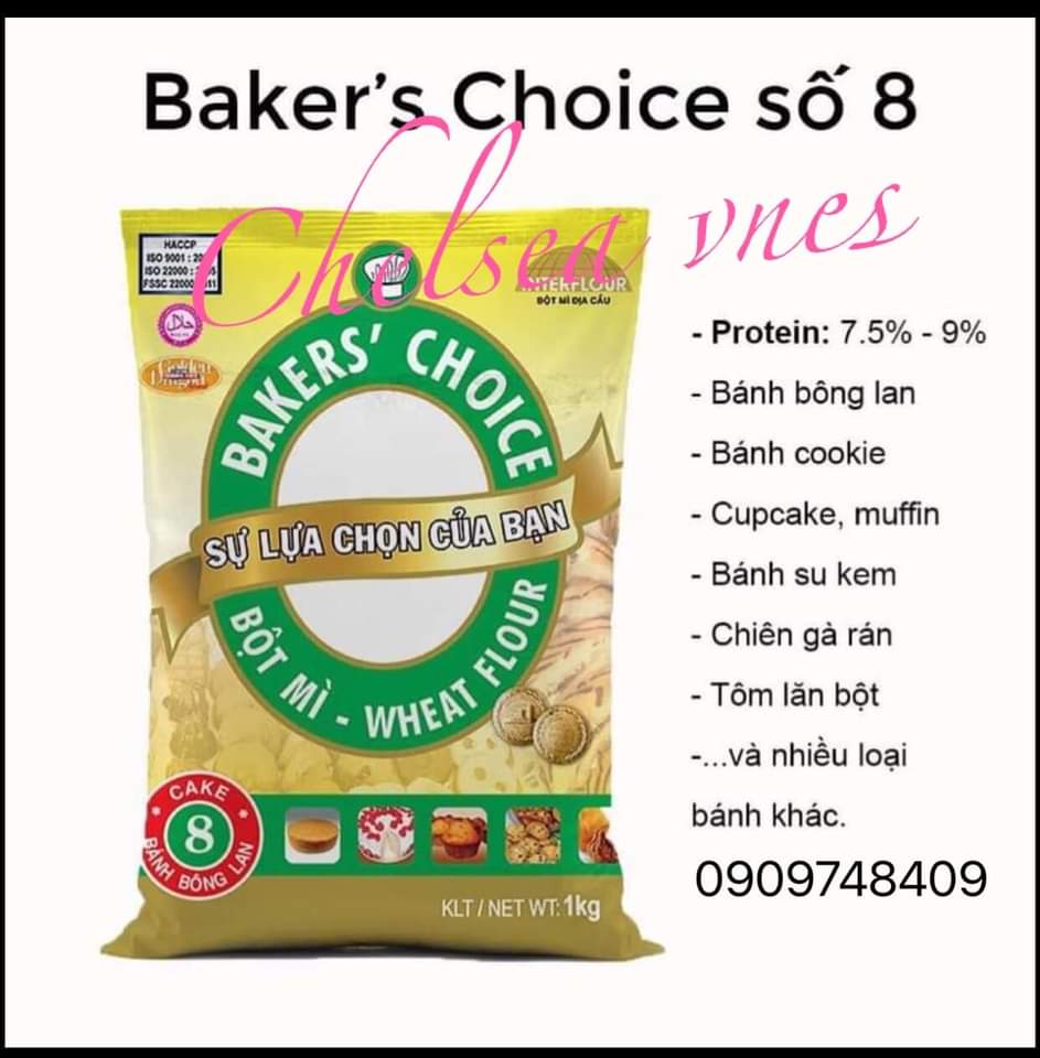 Bột mỳ baker's choice số 8 tặng 1 gói bột nổi 50 gram