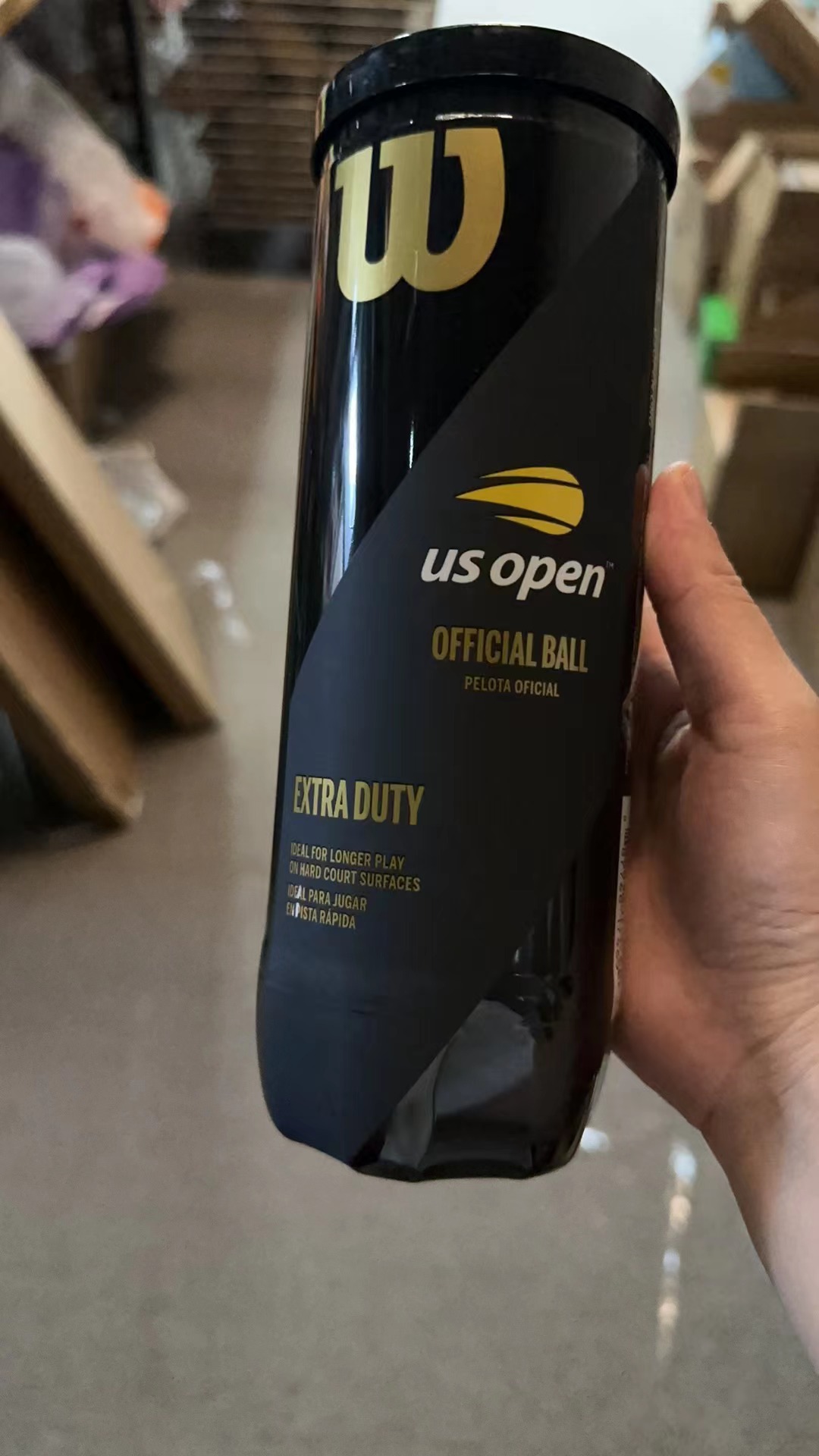 BÓNG TENNIS WILSON US ĐEN HỘP 3 BÓNG