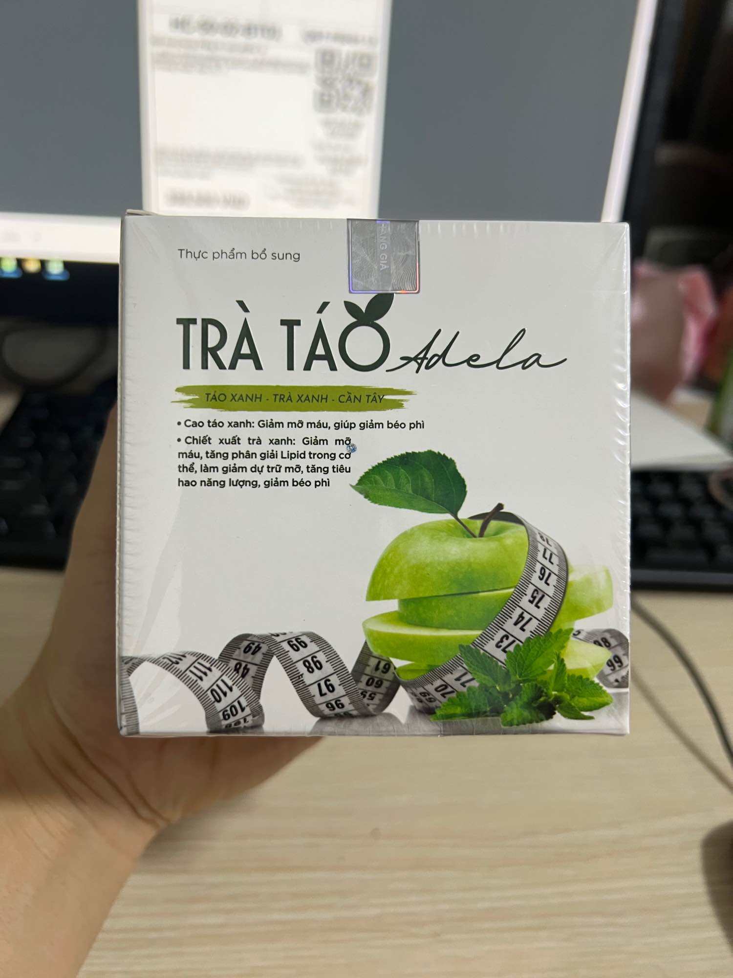 TRÀ TÁO XANH KELLY DETOX GIẢM CÂN HIỆU QUẢ hộp 12 gói
