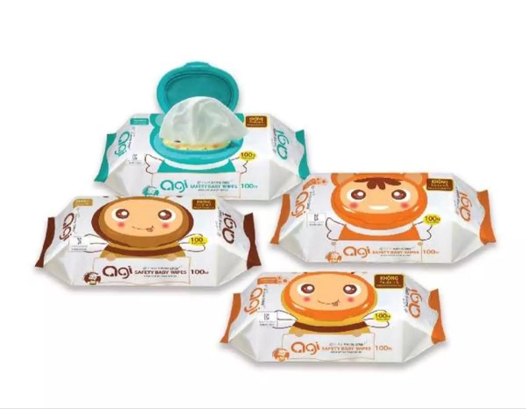Combo 4 gói khăn ướt agi 100t không mùi