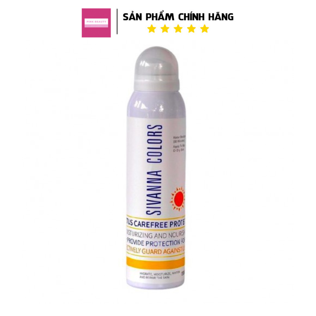 Xịt Chống Nắng Trắng Da Tức Thì Sivanna Cactus Carefree Protection Spray HF159 150ml, Xịt Chống Nắng Lên Tông Da Sivanna