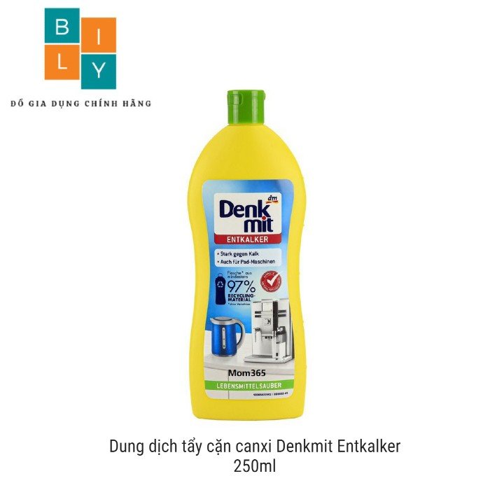 Dung dịch tẩy cặn canxi cho ấm đun siêu tốc, bộ vòi sen, máy pha cà phê Denkmit Entkalker 250ml